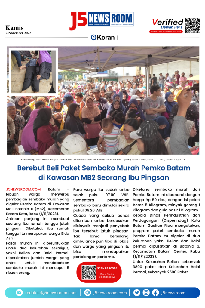 Edisi Kamis, 2 November 2023