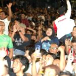 Nobar Timnas Indonesia U-23 vs Uzbekistan di Sekretariat KONI Kota Batam Meriah