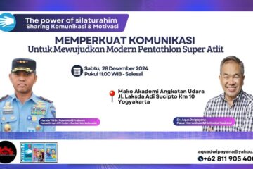 Pakar Komunikasi Dr Aqua Dwipayana Motivasi Tim Atlet dan Pelatih Modern Pentathlon di Yogyakarta