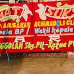 Untuk Amsakar-Li Claudia, Plt Ketua PWI Provinsi Kepri Marganas Nainggolan Kirim Karangan Bunga