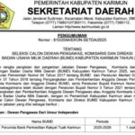 Pengumuman, Masa Pendaftaran Seleksi Pimpinan BUMD Karimun Diperpanjang Hingga 30 Juni