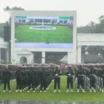 Paskibraka Tetap Latihan di Istana Meski Diguyur Hujan