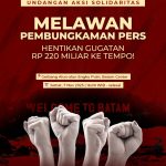 Lawan Pembungkaman Pers, Wartawan Batam Tolak Gugatan Rp200 Miliar Mentan Amran ke Majalah Tempo