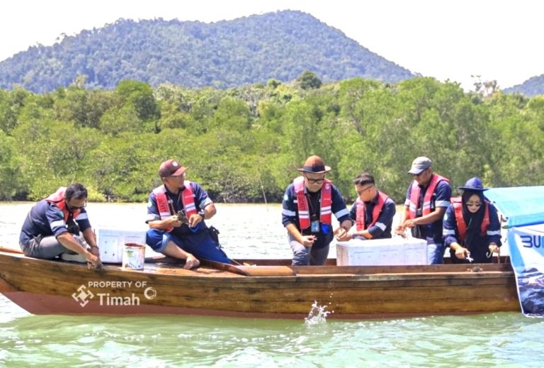 PT Timah Restocking 5.600 Kepiting Bakau untuk Dukung Kelestarian Ekosistem Pesisir Karimun