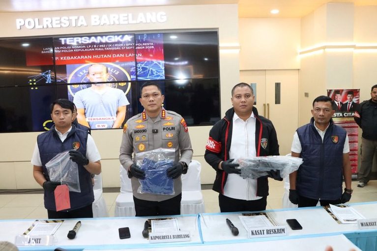 Polresta Barelang Tetapkan Tersangka Karhutla 10 Hektare di Tembesi