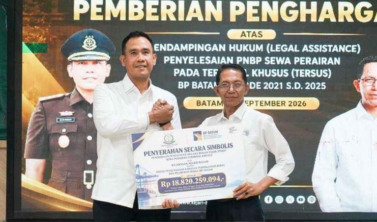 Sinergi BP Batam dan Kejari Batam, Rp18,82 Miliar PNBP Sewa Perairan Tersus Berhasil Diselesaikan