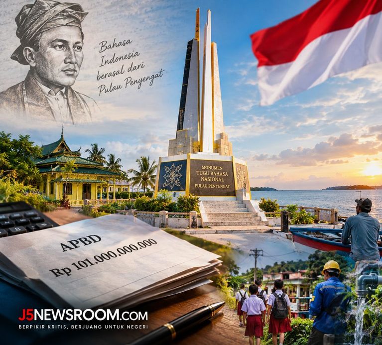Tajuk J5NEWSROOM.COM: Tugu Bahasa Rp101 Miliar, Antara Merawat Warisan Sejarah dan Kebutuhan Rakyat