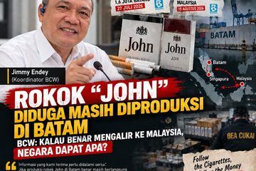 Batam-Singapura Diduga Jadi Jalur Peredaran Rokok, Jimmy Endey: Bongkar Pabrik, Produksi dan Dokumen Ekspornya