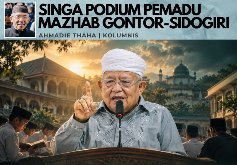 Singa Podium Pemandu Mazhab Gontor-Sidogiri
